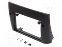 Radio mounting frame; Fiat; 2 DIN; black