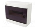 Enclosure: for modular components; IP40; white; No.of mod: 8