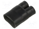 Cable breakout; glued; black; elastomer; -75÷150°C; No.of term: 2