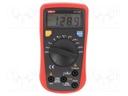 Digital multimeter; LCD (2000),with a backlit; Diode test: yes