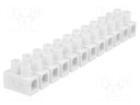 Terminal block; screw terminal; ways: 12; 6mm2; terminals: 24; 400V