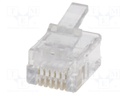 Plug; RJ12; PIN: 6; Layout: 6p6c; IDC,crimped; for cable