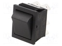 Rocker Switch, On-On, DPDT, Non Illuminated, Panel Mount, Black, 1550 Series