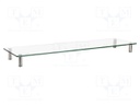 Monitor stand; 20kg; Mat: metal,steel,glass; Dim: 1000x260x93mm