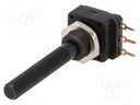 Potentiometer: shaft; single turn; 250Ω; 200mW; THT; 6mm; plastic