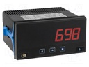 Meter: programmable; digital,programmable; on panel; LED; 4 digit