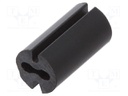 Spacer sleeve; LED; Øout: 4.8mm; ØLED: 3mm; L: 9mm; black; UL94V-0