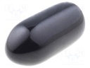 Cap; Body: black; Øint: 2.6mm; Mat: soft PVC; L: 7mm