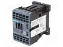 Contactor: 3-pole; NO x3; Auxiliary contacts: NO; 24VAC; 12A; 3RT20