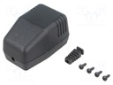 Enclosure: for power supplies; X: 40mm; Y: 66mm; Z: 40mm; ABS; black