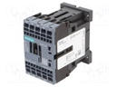 Contactor: 4-pole; NC x2 + NO x2; 230VAC; 10A; DIN,on panel; 3RH20