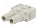 RECTANGULAR INSERT, RECEPTACLE, 2 POSITION, SCREW