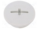 Stopper; M20; IP68; Mat: polyamide; light grey; with seal