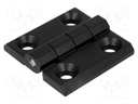 Hinge; Width: 40mm; zinc and aluminium alloy; black; H: 40mm