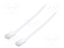 Patch cord; U/UTP; 5e; stranded; CCA; PVC; white; Len: 2m