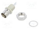 Socket; BNC; female; straight; 50Ω; soldering; for panel mounting