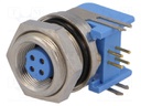 Connector: circular; socket; female; PIN: 4; gold-plated; 3A; IP65