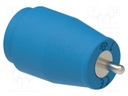 Connector: 4mm banana; socket; 25A; blue; nickel plated; insulated