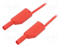 Test lead; silicone; 1m; red; 19A; 1kV; Cond.cross sec: 1mm2
