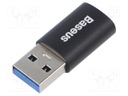 Adapter; USB 3.1; USB A plug,USB C socket; black