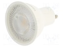 LED lamp; warm white; GU10; 230VAC; 450lm; 5.5W; 38°; 3000K