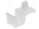Snap handle; polyamide; natural; Mounting hole: Ø3.18mm