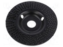 Grinding wheel; 125mm; prominent,with rasp