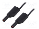 Test lead; PVC; 1m; black; 19A; 1kV; Cond.cross sec: 1mm2