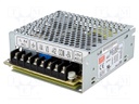 Power supply: switched-mode; modular; 50W; 5VDC; 99x97x36mm; 15VDC