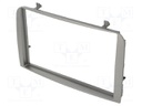 Radio mounting frame; Alfa Romeo; 2 DIN; silver