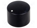 Knob; with pointer; aluminium,thermoplastic; Shaft d: 6mm; black