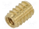 Threaded insert; brass; M2; BN: 37915; L: 4.8mm; TRISERT®
