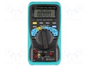 Digital multimeter; LCD (3999); 2,5x/s; VDC: 400m/4/40/400/600V