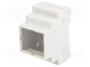 Enclosure: for DIN rail mounting; Y: 90mm; X: 52mm; Z: 65mm; grey