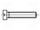 Screw; M1,2x8; DIN: 84; Head: cheese head; slotted; steel