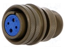 Connector: circular; Series: 97; plug; female; PIN: 4(2+2); straight