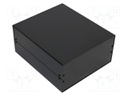 Enclosure: with panel; X: 300mm; Y: 367mm; Z: 134mm; aluminium; black