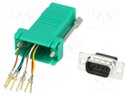 Transition: adapter; RJ45 socket,D-Sub 9pin male; grey