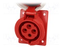 Connector: AC supply 3-phase; socket; female; 32A; 400VAC; IP67