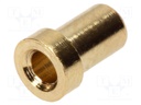 Socket; 2mm banana; 6mm; Plating: gold-plated; non-insulated