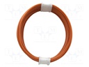 Wire; stranded; Cu; 1x0,04mm2; PVC; orange; 60V; -5÷85°C; 10m