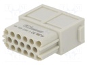 Connector: HDC; module; female; S-M10/17; PIN: 17; w/o contacts