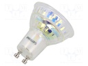 LED lamp; warm white; GU10; 230VAC; 255lm; 3.5W; 36°; 2700K