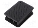 Enclosure: for computer; Raspberry Pi 4 B; black; X: 73mm; Y: 100mm