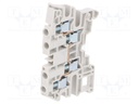Splice terminal: rail; SNK; 0.2÷6mm2; ways: 1; terminals: 4; grey