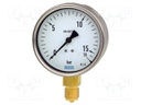 Manometer; Class: 1; 160mm; Features: rear position of the sensor