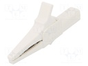 Crocodile clip; 32A; 1kVDC; white; Grip capac: max.20mm