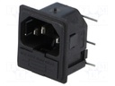 Connector: AC supply; socket; male; 10A; 250VAC; IEC 60320; UL94V-0