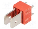 Terminal: spade terminal strip; 6.4mm; 0.8mm; THT; steel; tinned