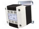 Transformer: safety; 800VA; 230VAC; 230V; IP20; Mounting: DIN; 10kg